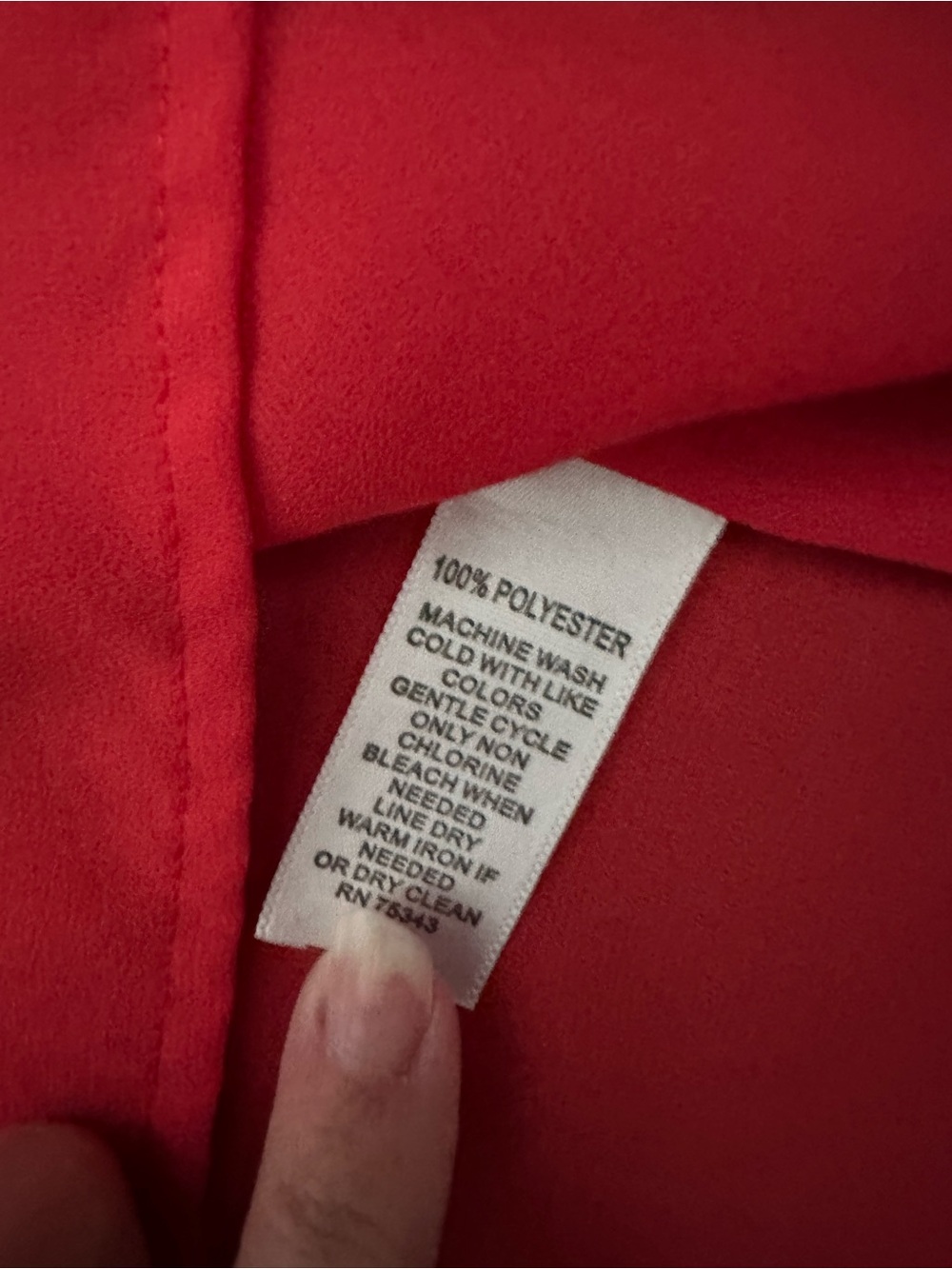 Willi Smith Red/Orange V-Neck Blouse - Picture 5 of 5